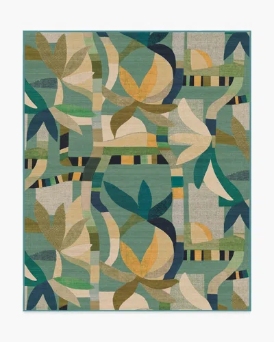 Ruggable Laguna Teal Multicolor Outdoor Rug