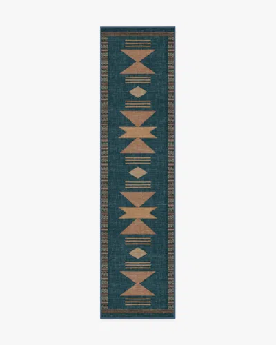 Ruggable Lark Blue & Rose Flatwoven Rug