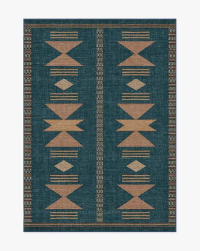 Ruggable Lark Blue & Rose Flatwoven Rug