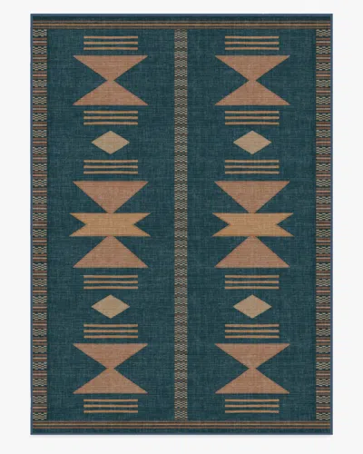 Ruggable Lark Blue & Rose Flatwoven Rug