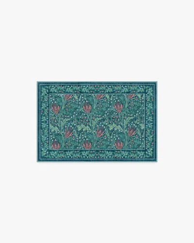 Ruggable Lent Lily Blue Flatwoven Rug By Morris & Co.