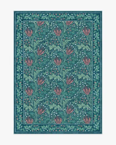 Ruggable Lent Lily Blue Flatwoven Rug By Morris & Co.
