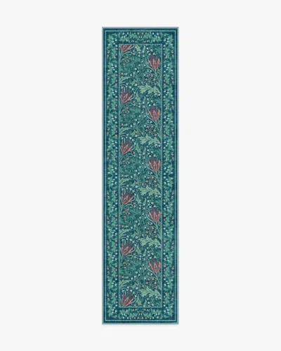 Ruggable Lent Lily Blue Flatwoven Rug By Morris & Co.