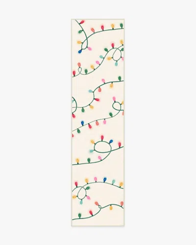 Ruggable Let It Glow Cream Flatwoven Rug In Pink