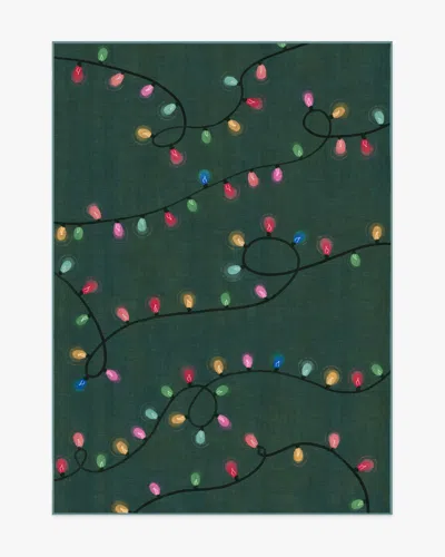 Ruggable Let It Glow Green Flatwoven Rug
