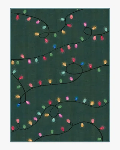 Ruggable Let It Glow Green Flatwoven Rug