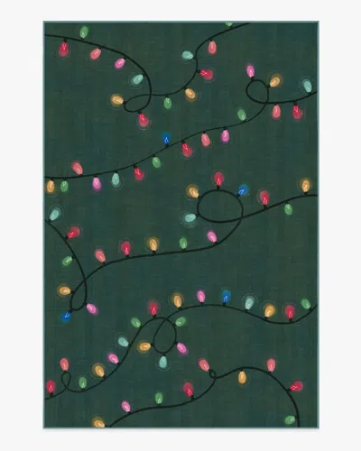 Ruggable Let It Glow Green Flatwoven Rug
