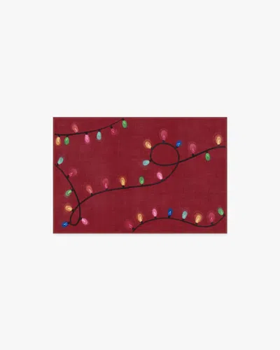Ruggable Let It Glow Red Flatwoven Rug