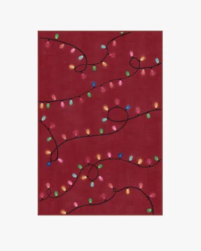 Ruggable Let It Glow Red Flatwoven Rug
