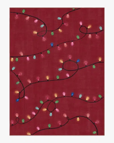 Ruggable Let It Glow Red Flatwoven Rug