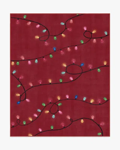 Ruggable Let It Glow Red Flatwoven Rug