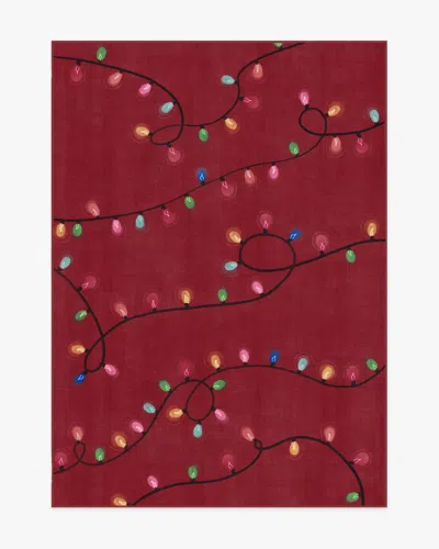 Ruggable Let It Glow Red Flatwoven Rug