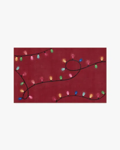 Ruggable Let It Glow Red Flatwoven Rug In Multi