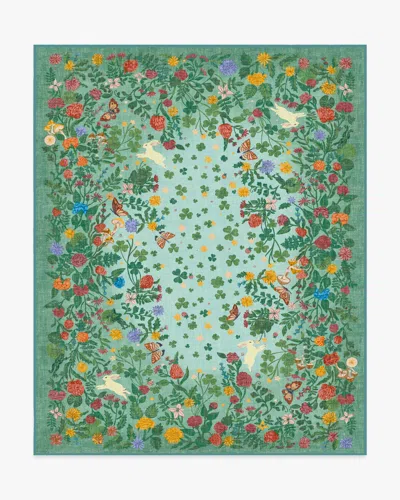 Ruggable Lily Pad Meadow Multicolor Flatwoven Rug In Green