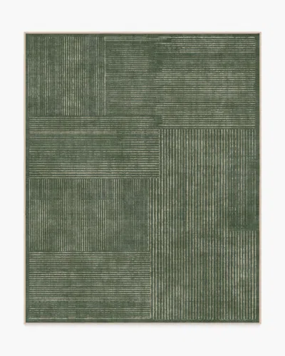 Ruggable Linear Oasis Green Flatwoven Rug
