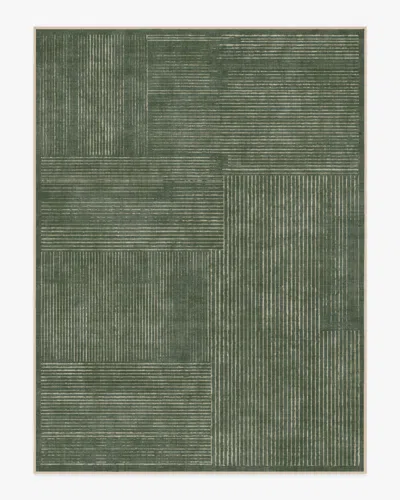 Ruggable Linear Oasis Green Flatwoven Rug