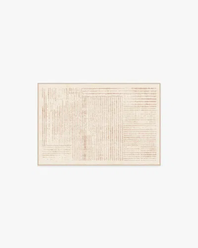 Ruggable Linear Oasis Neutral Flatwoven Rug In Brown