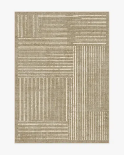 Ruggable Linear Oasis Warm Taupe Flatwoven Rug In Multi