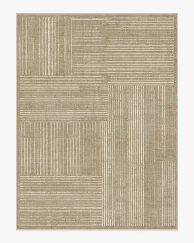 Ruggable Linear Oasis Warm Taupe Flatwoven Rug In Brown
