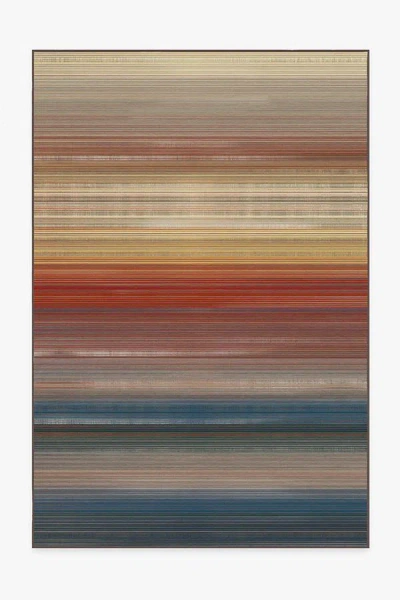 Ruggable Linear Striped Multicolor Flatwoven Rug