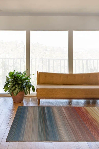 Ruggable Linear Striped Multicolor Flatwoven Rug
