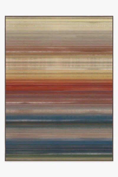 Ruggable Linear Striped Multicolor Flatwoven Rug