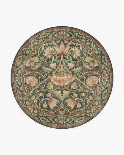 Ruggable Lodden Soft Evergreen & Gold Flatwoven Rug By Morris & Co. In Multi