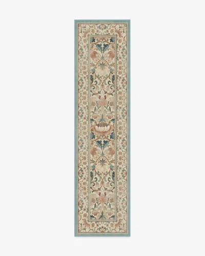 Ruggable Lodden Soft Rose & Teal Flatwoven Rug By Morris & Co. In Multi