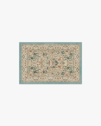 Ruggable Lodden Soft Rose & Teal Flatwoven Rug By Morris & Co. In Multi