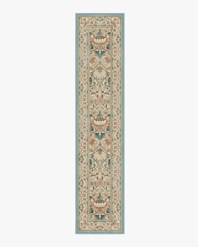 Ruggable Lodden Soft Rose & Teal Flatwoven Rug By Morris & Co. In Multi