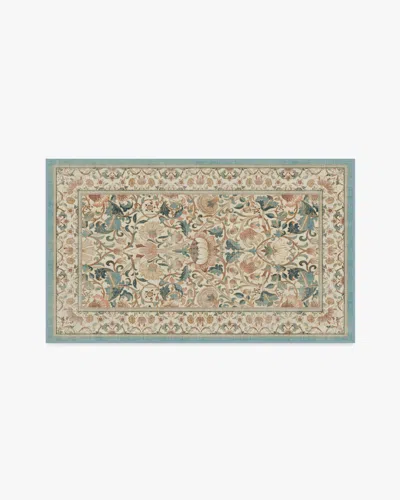 Ruggable Lodden Soft Rose & Teal Flatwoven Rug By Morris & Co. In Multi