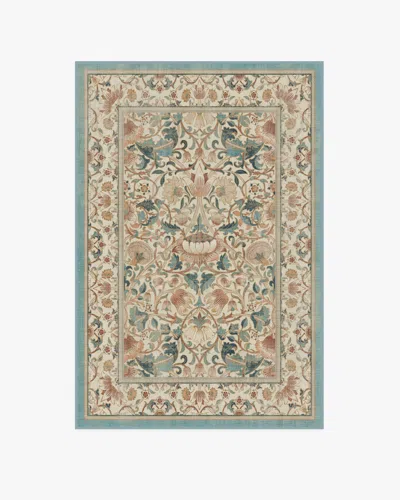 Ruggable Lodden Soft Rose & Teal Flatwoven Rug By Morris & Co. In Multi
