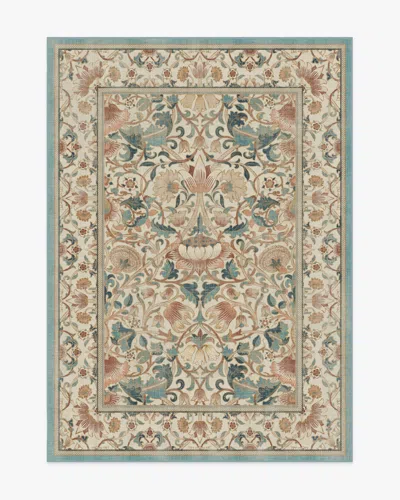 Ruggable Lodden Soft Rose & Teal Flatwoven Rug By Morris & Co. In Multi