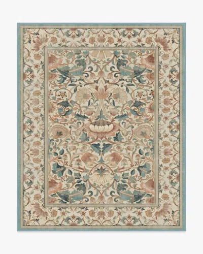 Ruggable Lodden Soft Rose & Teal Flatwoven Rug By Morris & Co. In Multi