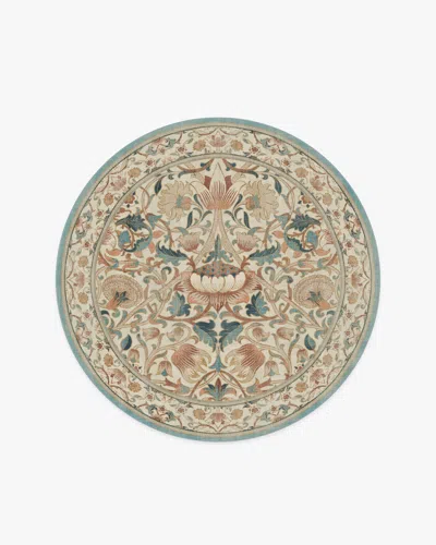 Ruggable Lodden Soft Rose & Teal Flatwoven Rug By Morris & Co. In Multi