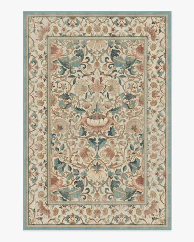 Ruggable Lodden Soft Rose & Teal Flatwoven Rug By Morris & Co. In Multi