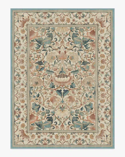 Ruggable Lodden Soft Rose & Teal Flatwoven Rug By Morris & Co. In Multi