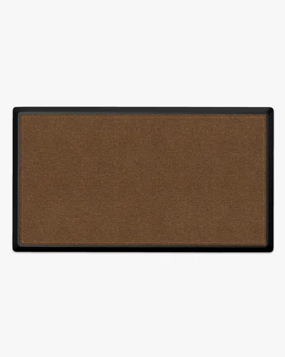 Ruggable Looped Solid Dark Coir Large Doormat In Multi