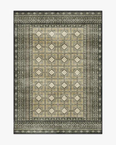 Ruggable Lorah Charcoal Flatwoven Rug In Black