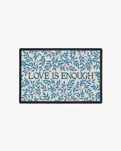 Ruggable Love Is Enough Indigo & Ivory Doormat By Morris & Co. In Blue