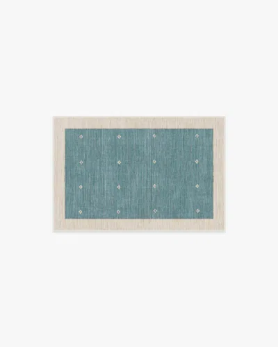 Ruggable Luna Soft Teal Flatwoven Rug By Goop In Multi