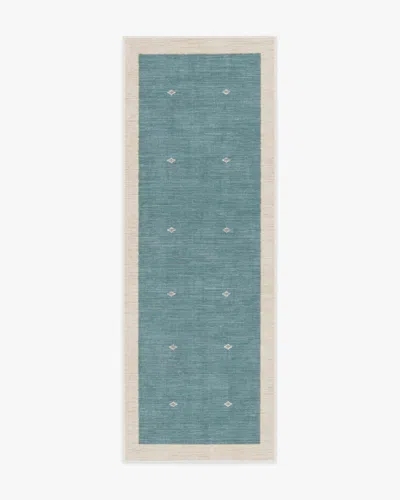 Ruggable Luna Soft Teal Flatwoven Rug By Goop In Blue