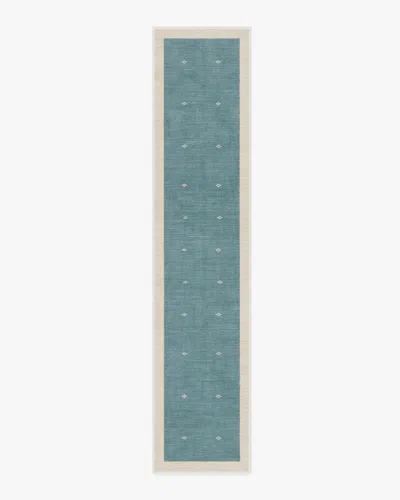 Ruggable Luna Soft Teal Flatwoven Rug By Goop In Blue