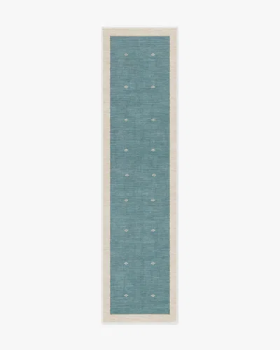 Ruggable Luna Soft Teal Flatwoven Rug By Goop In Blue
