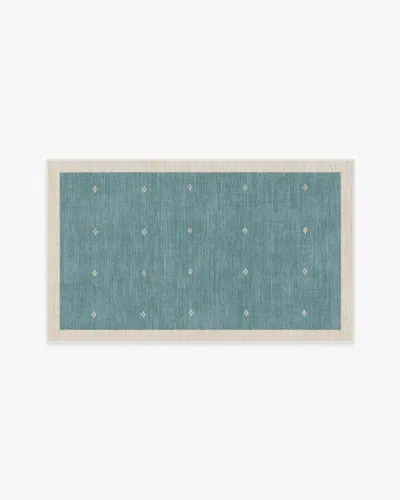 Ruggable Luna Soft Teal Flatwoven Rug By Goop In Blue