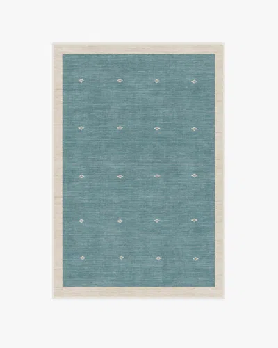 Ruggable Luna Soft Teal Flatwoven Rug By Goop In Blue