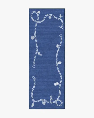 Ruggable M&e Charms Midnight Blue Flatwoven Rug By Humberto Leon