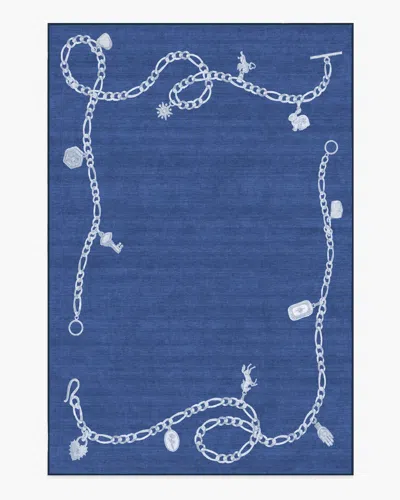 Ruggable M&e Charms Midnight Blue Flatwoven Rug By Humberto Leon