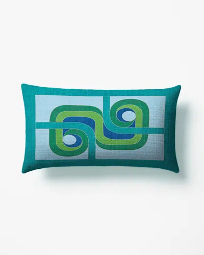 Ruggable Madrid Turquoise & Green Woven Throw Pillow By Jonathan Adler