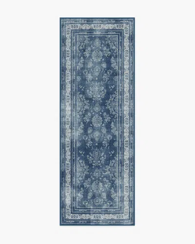 Ruggable Maelyn Midnight Blue Flatwoven Rug In Animal Print